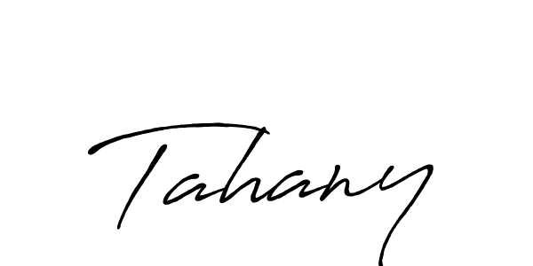 Make a beautiful signature design for name Tahany. With this signature (Antro_Vectra_Bolder) style, you can create a handwritten signature for free. Tahany signature style 7 images and pictures png