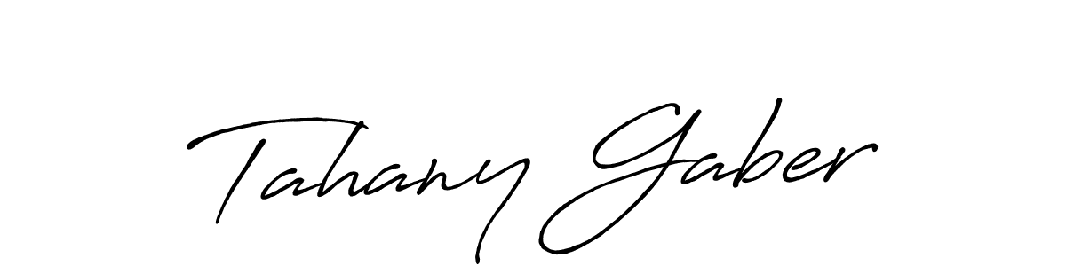 Also we have Tahany Gaber name is the best signature style. Create professional handwritten signature collection using Antro_Vectra_Bolder autograph style. Tahany Gaber signature style 7 images and pictures png