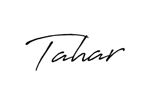 Similarly Antro_Vectra_Bolder is the best handwritten signature design. Signature creator online .You can use it as an online autograph creator for name Tahar. Tahar signature style 7 images and pictures png