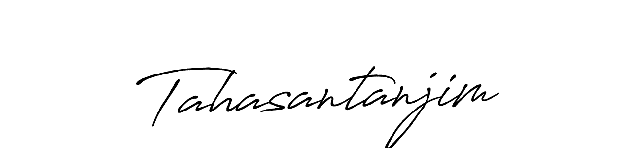 Use a signature maker to create a handwritten signature online. With this signature software, you can design (Antro_Vectra_Bolder) your own signature for name Tahasantanjim. Tahasantanjim signature style 7 images and pictures png