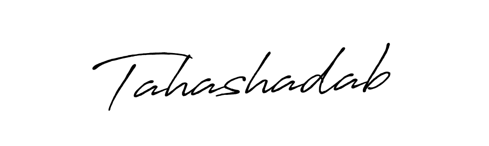 Make a beautiful signature design for name Tahashadab. With this signature (Antro_Vectra_Bolder) style, you can create a handwritten signature for free. Tahashadab signature style 7 images and pictures png