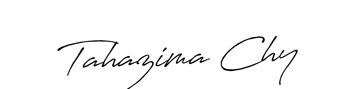 How to make Tahazima Chy signature? Antro_Vectra_Bolder is a professional autograph style. Create handwritten signature for Tahazima Chy name. Tahazima Chy signature style 7 images and pictures png