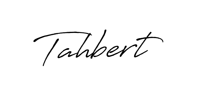 Use a signature maker to create a handwritten signature online. With this signature software, you can design (Antro_Vectra_Bolder) your own signature for name Tahbert. Tahbert signature style 7 images and pictures png