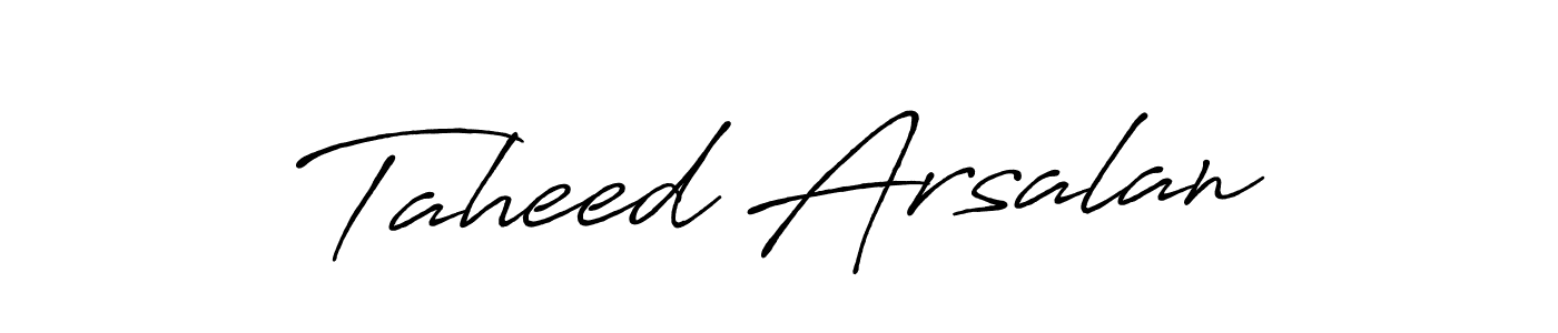 Make a beautiful signature design for name Taheed Arsalan. With this signature (Antro_Vectra_Bolder) style, you can create a handwritten signature for free. Taheed Arsalan signature style 7 images and pictures png