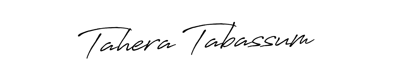 Use a signature maker to create a handwritten signature online. With this signature software, you can design (Antro_Vectra_Bolder) your own signature for name Tahera Tabassum. Tahera Tabassum signature style 7 images and pictures png