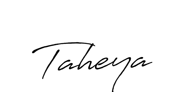 Taheya stylish signature style. Best Handwritten Sign (Antro_Vectra_Bolder) for my name. Handwritten Signature Collection Ideas for my name Taheya. Taheya signature style 7 images and pictures png
