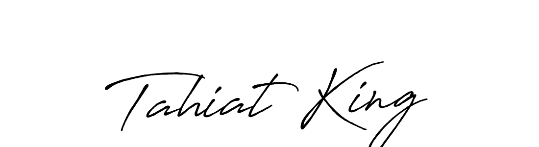 How to make Tahiat King name signature. Use Antro_Vectra_Bolder style for creating short signs online. This is the latest handwritten sign. Tahiat King signature style 7 images and pictures png