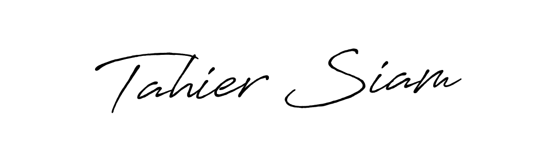 Make a short Tahier Siam signature style. Manage your documents anywhere anytime using Antro_Vectra_Bolder. Create and add eSignatures, submit forms, share and send files easily. Tahier Siam signature style 7 images and pictures png