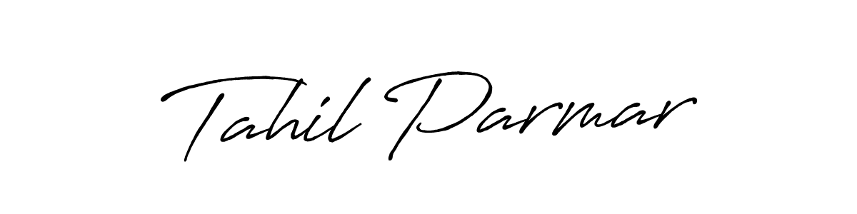 Also You can easily find your signature by using the search form. We will create Tahil Parmar name handwritten signature images for you free of cost using Antro_Vectra_Bolder sign style. Tahil Parmar signature style 7 images and pictures png