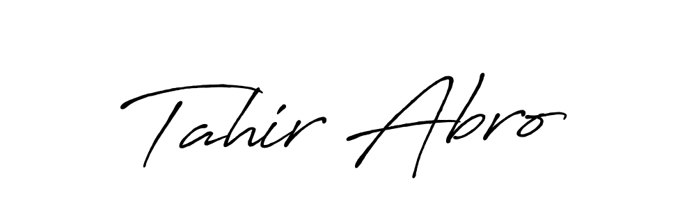 Tahir Abro stylish signature style. Best Handwritten Sign (Antro_Vectra_Bolder) for my name. Handwritten Signature Collection Ideas for my name Tahir Abro. Tahir Abro signature style 7 images and pictures png