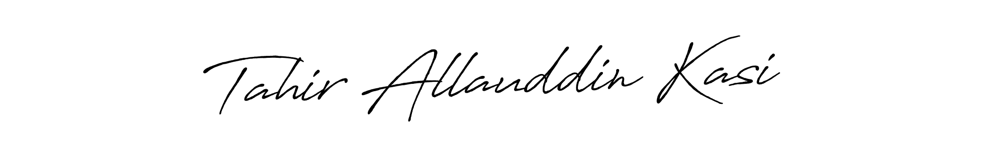 Antro_Vectra_Bolder is a professional signature style that is perfect for those who want to add a touch of class to their signature. It is also a great choice for those who want to make their signature more unique. Get Tahir Allauddin Kasi name to fancy signature for free. Tahir Allauddin Kasi signature style 7 images and pictures png