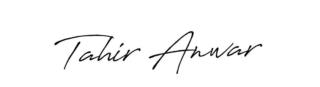 Also You can easily find your signature by using the search form. We will create Tahir Anwar name handwritten signature images for you free of cost using Antro_Vectra_Bolder sign style. Tahir Anwar signature style 7 images and pictures png