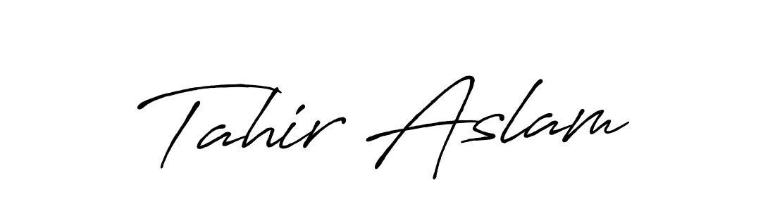 Use a signature maker to create a handwritten signature online. With this signature software, you can design (Antro_Vectra_Bolder) your own signature for name Tahir Aslam. Tahir Aslam signature style 7 images and pictures png