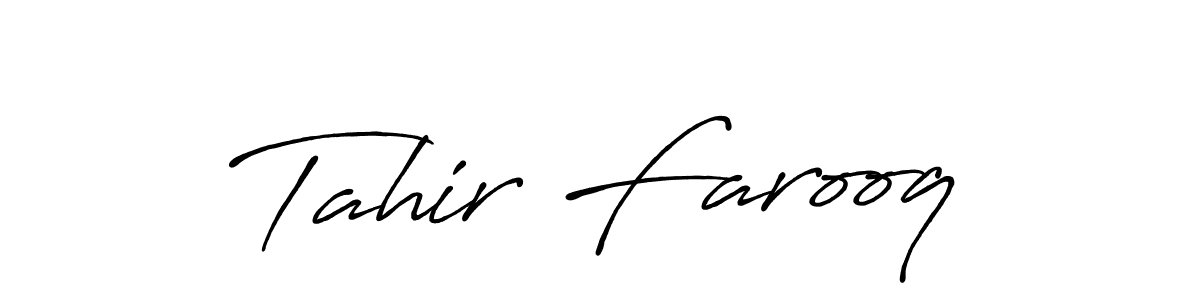 Also You can easily find your signature by using the search form. We will create Tahir Farooq name handwritten signature images for you free of cost using Antro_Vectra_Bolder sign style. Tahir Farooq signature style 7 images and pictures png