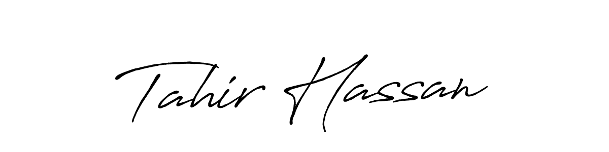 Design your own signature with our free online signature maker. With this signature software, you can create a handwritten (Antro_Vectra_Bolder) signature for name Tahir Hassan. Tahir Hassan signature style 7 images and pictures png