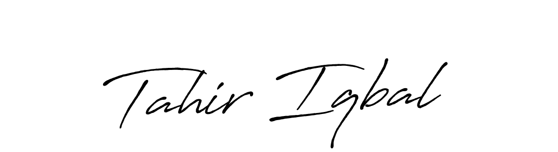 This is the best signature style for the Tahir Iqbal name. Also you like these signature font (Antro_Vectra_Bolder). Mix name signature. Tahir Iqbal signature style 7 images and pictures png