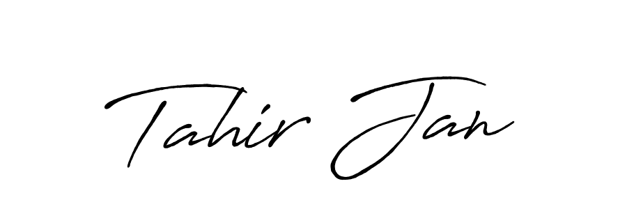 Tahir Jan stylish signature style. Best Handwritten Sign (Antro_Vectra_Bolder) for my name. Handwritten Signature Collection Ideas for my name Tahir Jan. Tahir Jan signature style 7 images and pictures png