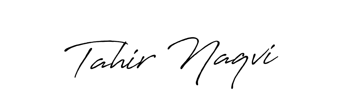 Design your own signature with our free online signature maker. With this signature software, you can create a handwritten (Antro_Vectra_Bolder) signature for name Tahir Naqvi. Tahir Naqvi signature style 7 images and pictures png