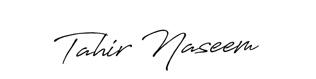 Make a beautiful signature design for name Tahir Naseem. With this signature (Antro_Vectra_Bolder) style, you can create a handwritten signature for free. Tahir Naseem signature style 7 images and pictures png