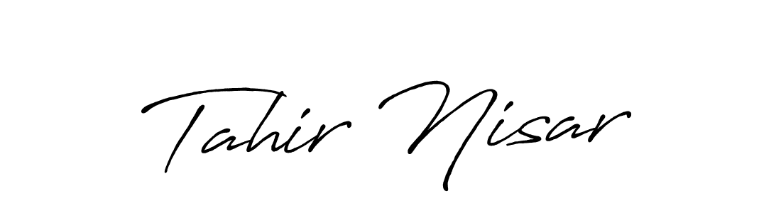 It looks lik you need a new signature style for name Tahir Nisar. Design unique handwritten (Antro_Vectra_Bolder) signature with our free signature maker in just a few clicks. Tahir Nisar signature style 7 images and pictures png