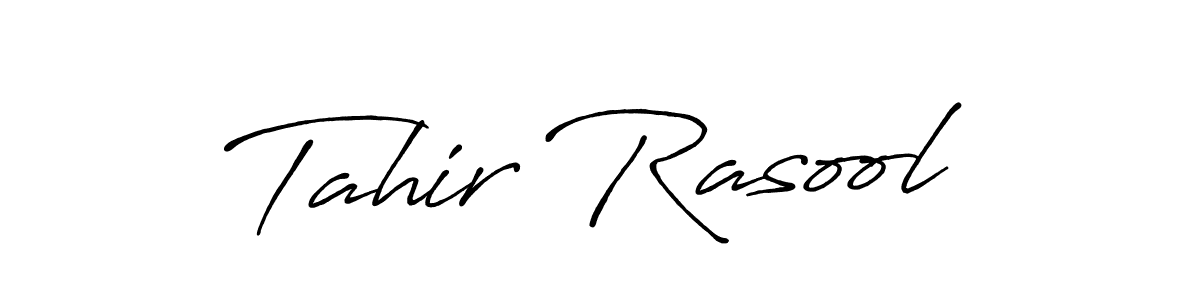 You should practise on your own different ways (Antro_Vectra_Bolder) to write your name (Tahir Rasool) in signature. don't let someone else do it for you. Tahir Rasool signature style 7 images and pictures png