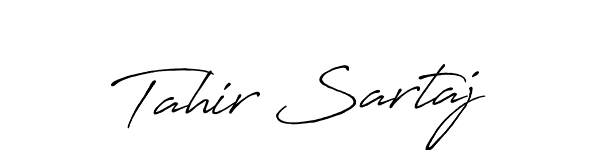 Create a beautiful signature design for name Tahir Sartaj. With this signature (Antro_Vectra_Bolder) fonts, you can make a handwritten signature for free. Tahir Sartaj signature style 7 images and pictures png