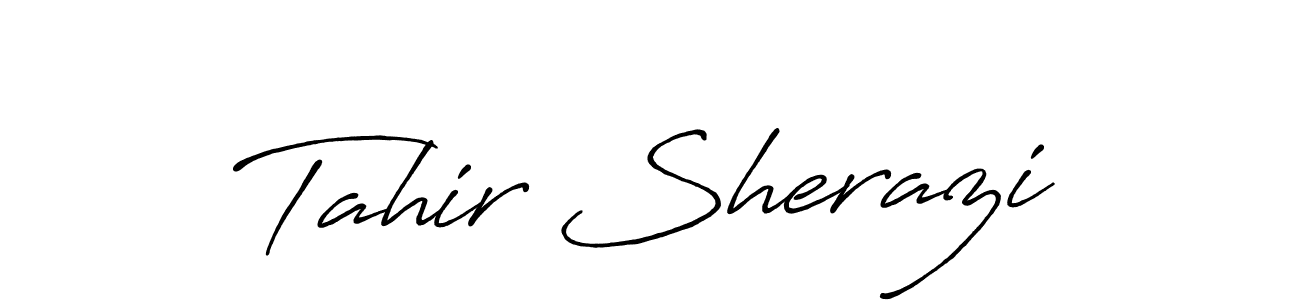 Also You can easily find your signature by using the search form. We will create Tahir Sherazi name handwritten signature images for you free of cost using Antro_Vectra_Bolder sign style. Tahir Sherazi signature style 7 images and pictures png