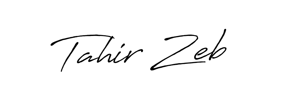 Tahir Zeb stylish signature style. Best Handwritten Sign (Antro_Vectra_Bolder) for my name. Handwritten Signature Collection Ideas for my name Tahir Zeb. Tahir Zeb signature style 7 images and pictures png