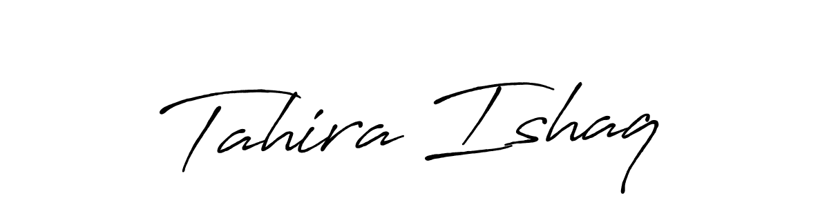 You should practise on your own different ways (Antro_Vectra_Bolder) to write your name (Tahira Ishaq) in signature. don't let someone else do it for you. Tahira Ishaq signature style 7 images and pictures png