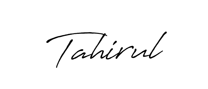 How to make Tahirul signature? Antro_Vectra_Bolder is a professional autograph style. Create handwritten signature for Tahirul name. Tahirul signature style 7 images and pictures png