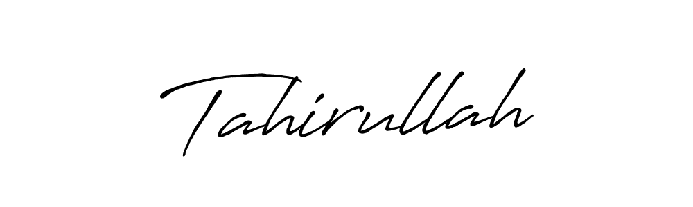 Design your own signature with our free online signature maker. With this signature software, you can create a handwritten (Antro_Vectra_Bolder) signature for name Tahirullah. Tahirullah signature style 7 images and pictures png
