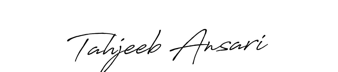 Make a beautiful signature design for name Tahjeeb Ansari. With this signature (Antro_Vectra_Bolder) style, you can create a handwritten signature for free. Tahjeeb Ansari signature style 7 images and pictures png