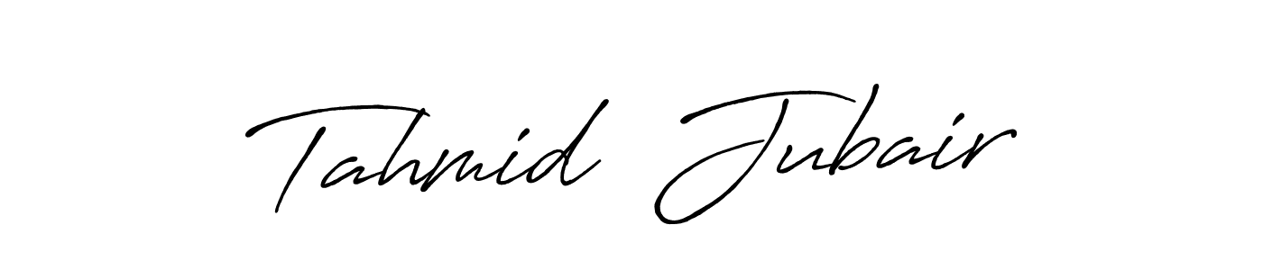 Similarly Antro_Vectra_Bolder is the best handwritten signature design. Signature creator online .You can use it as an online autograph creator for name Tahmid  Jubair. Tahmid  Jubair signature style 7 images and pictures png