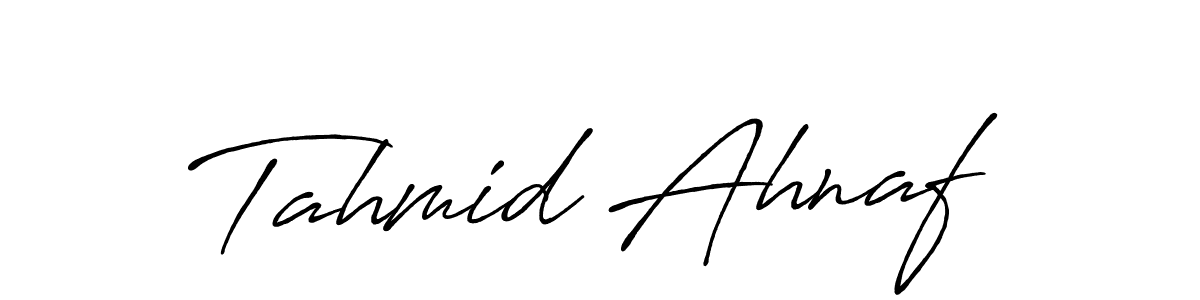 How to make Tahmid Ahnaf signature? Antro_Vectra_Bolder is a professional autograph style. Create handwritten signature for Tahmid Ahnaf name. Tahmid Ahnaf signature style 7 images and pictures png