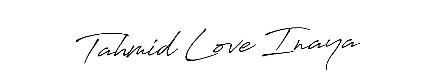 Use a signature maker to create a handwritten signature online. With this signature software, you can design (Antro_Vectra_Bolder) your own signature for name Tahmid Love Inaya. Tahmid Love Inaya signature style 7 images and pictures png