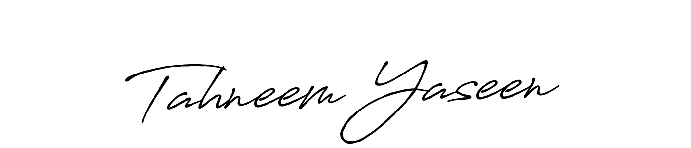 Make a beautiful signature design for name Tahneem Yaseen. With this signature (Antro_Vectra_Bolder) style, you can create a handwritten signature for free. Tahneem Yaseen signature style 7 images and pictures png