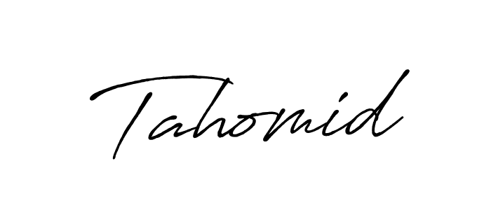 Make a beautiful signature design for name Tahomid. With this signature (Antro_Vectra_Bolder) style, you can create a handwritten signature for free. Tahomid signature style 7 images and pictures png