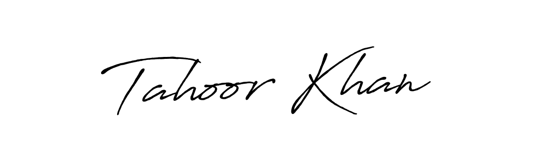 Design your own signature with our free online signature maker. With this signature software, you can create a handwritten (Antro_Vectra_Bolder) signature for name Tahoor Khan. Tahoor Khan signature style 7 images and pictures png