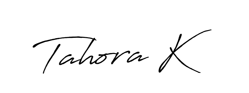 Also You can easily find your signature by using the search form. We will create Tahora K name handwritten signature images for you free of cost using Antro_Vectra_Bolder sign style. Tahora K signature style 7 images and pictures png