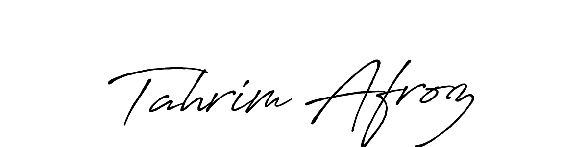 Create a beautiful signature design for name Tahrim Afroz. With this signature (Antro_Vectra_Bolder) fonts, you can make a handwritten signature for free. Tahrim Afroz signature style 7 images and pictures png