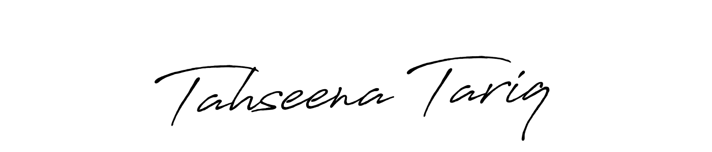You should practise on your own different ways (Antro_Vectra_Bolder) to write your name (Tahseena Tariq) in signature. don't let someone else do it for you. Tahseena Tariq signature style 7 images and pictures png