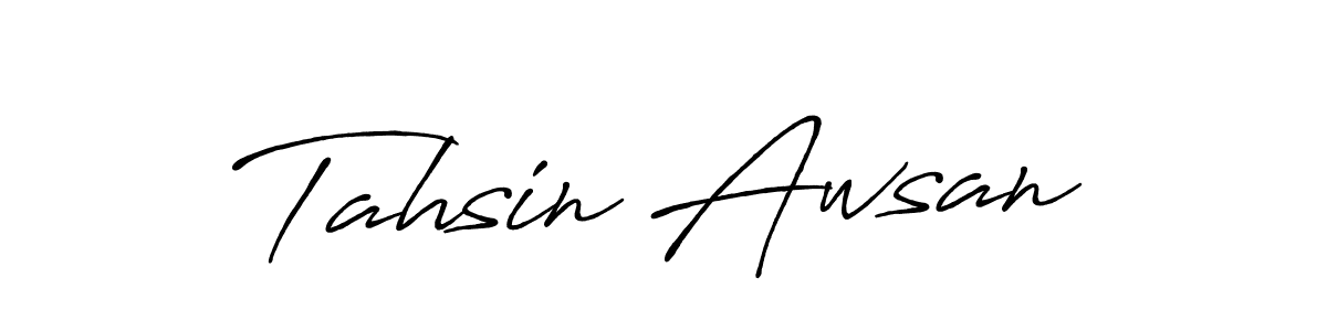 Use a signature maker to create a handwritten signature online. With this signature software, you can design (Antro_Vectra_Bolder) your own signature for name Tahsin Awsan. Tahsin Awsan signature style 7 images and pictures png