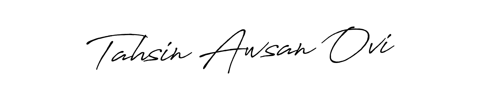 Make a short Tahsin Awsan Ovi signature style. Manage your documents anywhere anytime using Antro_Vectra_Bolder. Create and add eSignatures, submit forms, share and send files easily. Tahsin Awsan Ovi signature style 7 images and pictures png