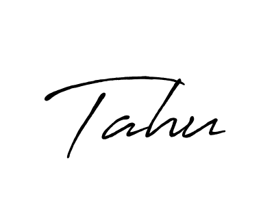Create a beautiful signature design for name Tahu. With this signature (Antro_Vectra_Bolder) fonts, you can make a handwritten signature for free. Tahu signature style 7 images and pictures png