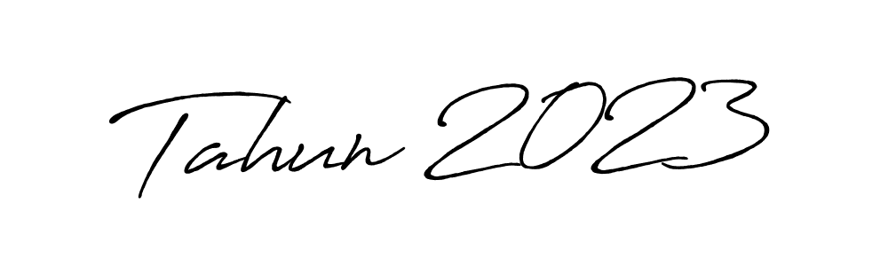 Design your own signature with our free online signature maker. With this signature software, you can create a handwritten (Antro_Vectra_Bolder) signature for name Tahun 2023. Tahun 2023 signature style 7 images and pictures png