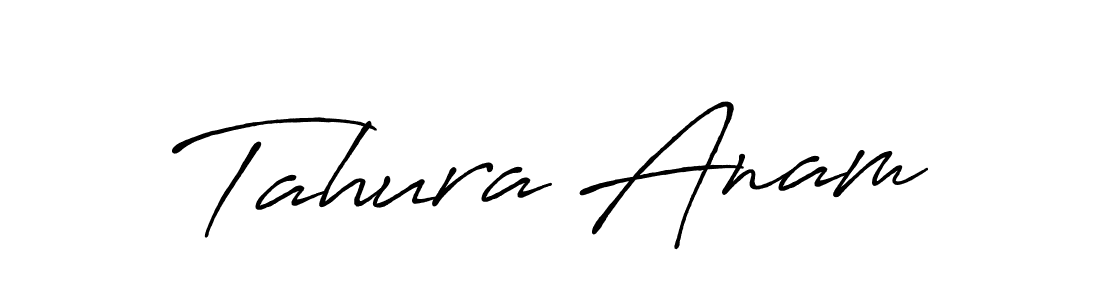 Design your own signature with our free online signature maker. With this signature software, you can create a handwritten (Antro_Vectra_Bolder) signature for name Tahura Anam. Tahura Anam signature style 7 images and pictures png