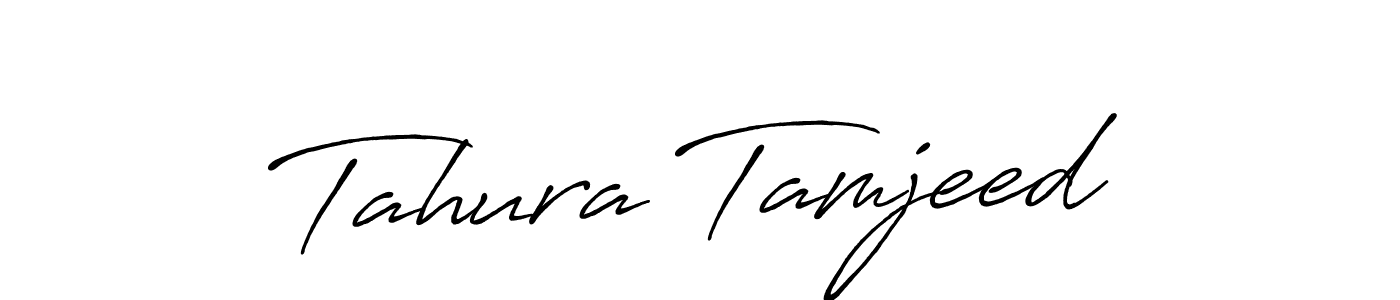 This is the best signature style for the Tahura Tamjeed name. Also you like these signature font (Antro_Vectra_Bolder). Mix name signature. Tahura Tamjeed signature style 7 images and pictures png