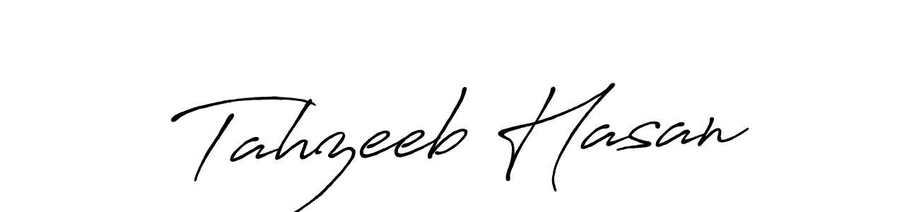 Design your own signature with our free online signature maker. With this signature software, you can create a handwritten (Antro_Vectra_Bolder) signature for name Tahzeeb Hasan. Tahzeeb Hasan signature style 7 images and pictures png