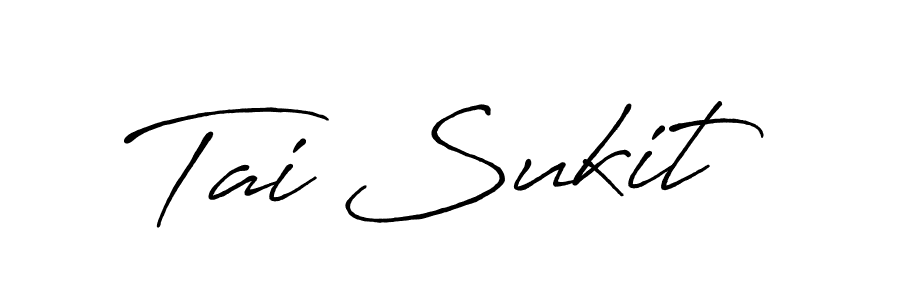 The best way (Antro_Vectra_Bolder) to make a short signature is to pick only two or three words in your name. The name Tai Sukit include a total of six letters. For converting this name. Tai Sukit signature style 7 images and pictures png