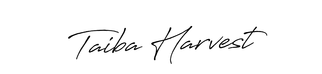 if you are searching for the best signature style for your name Taiba Harvest. so please give up your signature search. here we have designed multiple signature styles  using Antro_Vectra_Bolder. Taiba Harvest signature style 7 images and pictures png